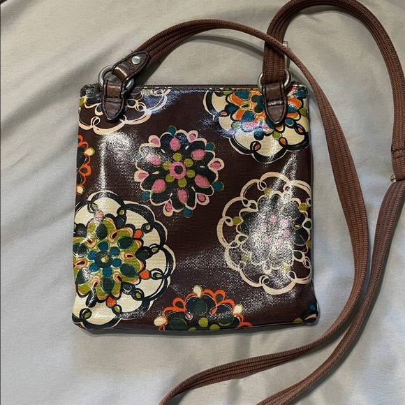 Fossil Key-Per Multicolor Floral Leather Crossbody Bag - Picture 5 of 11